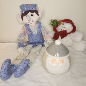 Handmade Christmas elf & snowman